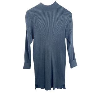 Abercrombie & Fitch Soft AF Black Knit Long Sleeve Sweater Mini Dress Womens M
